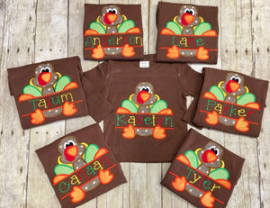 Boys Personalized Turkey Shirt