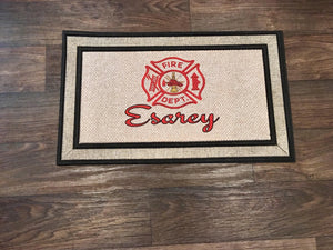 Firefighter Gift Personalized Door Mat