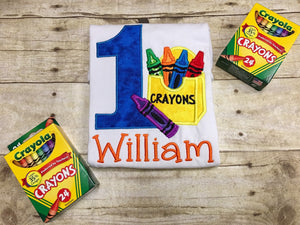 Personalized Back to School Crayon Shirt