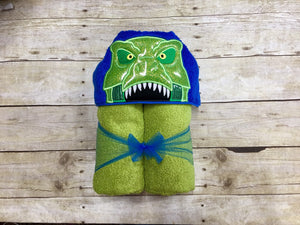 T-Rex Hooded Towel