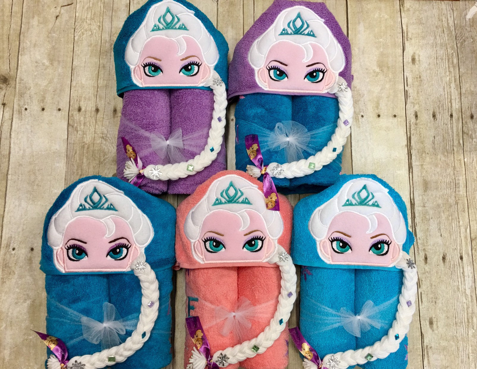 Personalized Elsa Inspired Hooded Towel