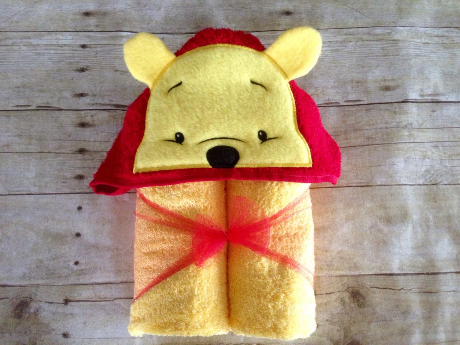 Winnie The Pooh Hooded Towel and Washcloth Set