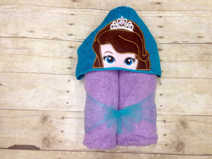 Personalized Sofia the First Inspired Hooded Towel