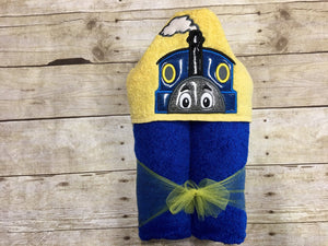 Talking Train Hooded Towel