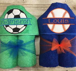 Baseball Hooded Towel