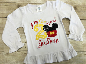 I'm Twodles Mickey Mouse Birthday Shirt