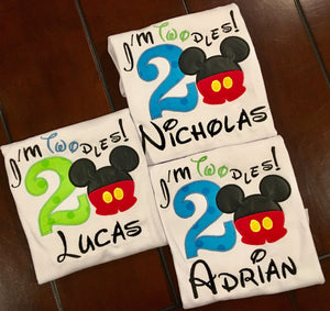 I'm Twodles Mickey Mouse Birthday Shirt