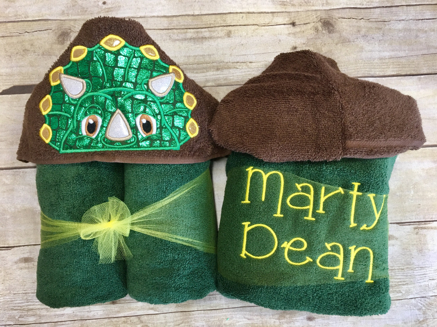 Triceratops Hooded Towel