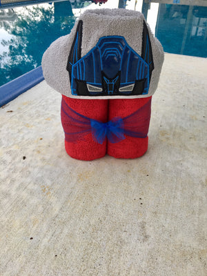 Transforming Robot Hooded Towel