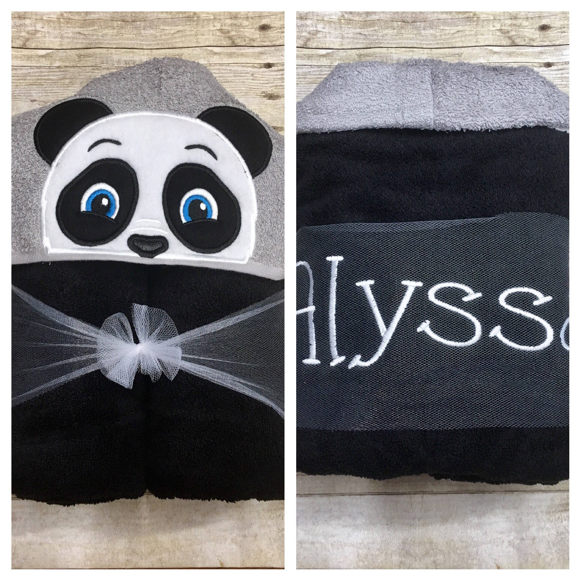 Panda Bear Hooded Towel