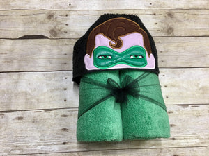 Green Ring Superhero Hooded Towel