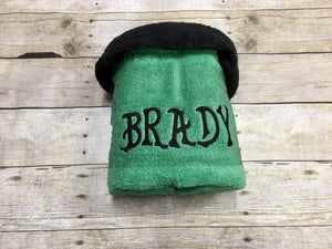 Green Ring Superhero Hooded Towel