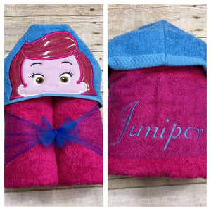 Blue Hair Fish Boy Hooded Towel