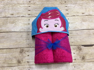 Pink Hair Fish Girl Hooded Towel