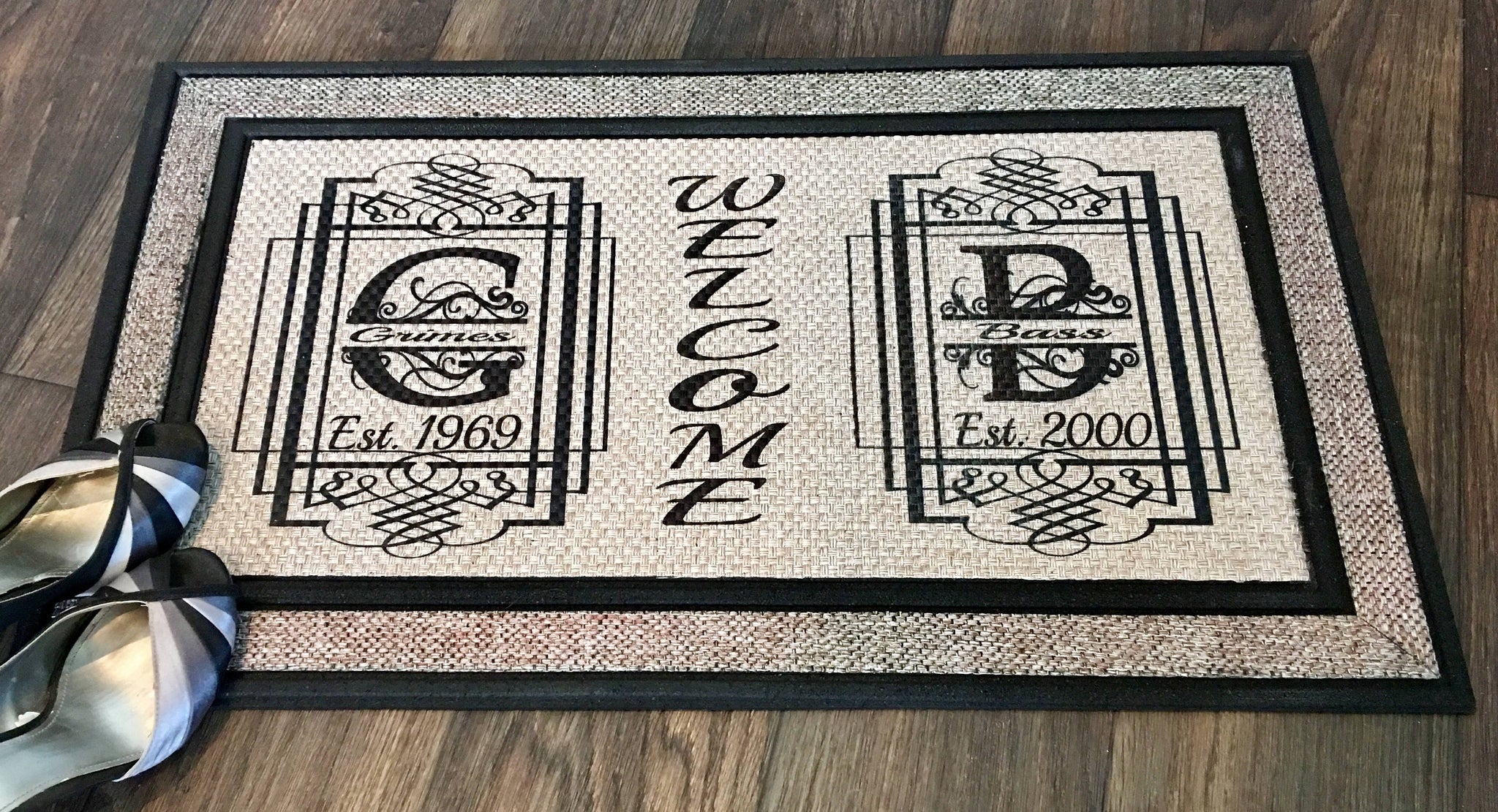 Unique Outdoor Welcome Rug Wedding door mats | Honestweddingadvice.com