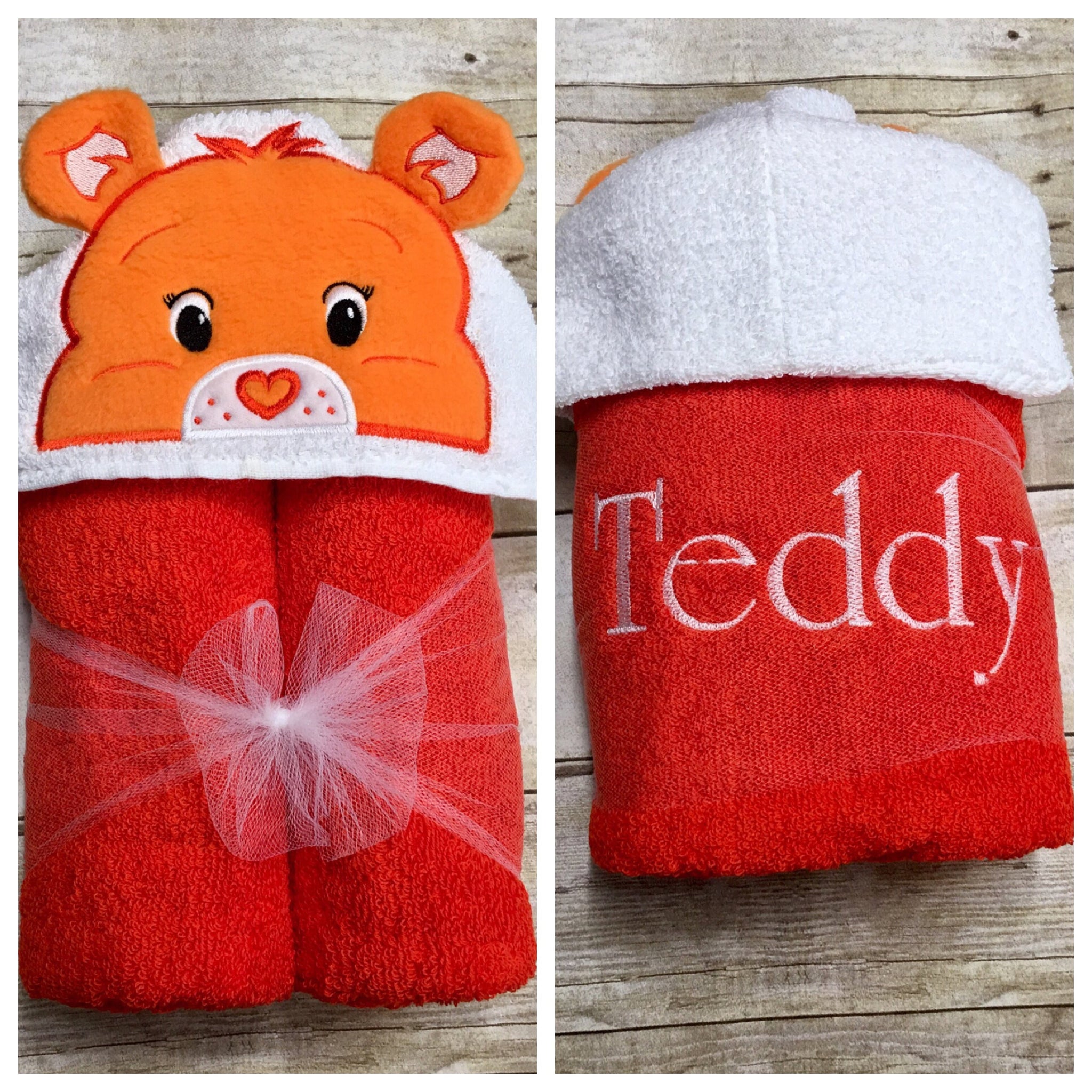 Hooded Towel Teddy Bear Towel Personalized Towels for Kids Kids Beach Towel  Kids Bath Towel Boy Birthday Gift Personalized Gift 