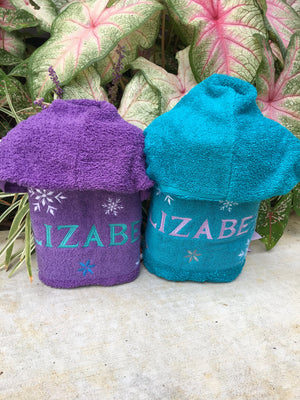 Personalized Elsa & Anna Inspired Hooded Towel