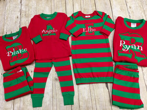 Santa Christmas Pajamas Matching Family Personalized
