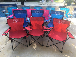 Monogrammed Folding Chair