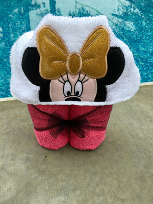 Personalized Miss Mouse Clubhouse Hooded Towel