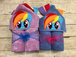 Pink Pony Hooded Towel