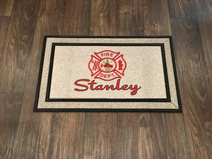 Firefighter Gift Personalized Door Mat