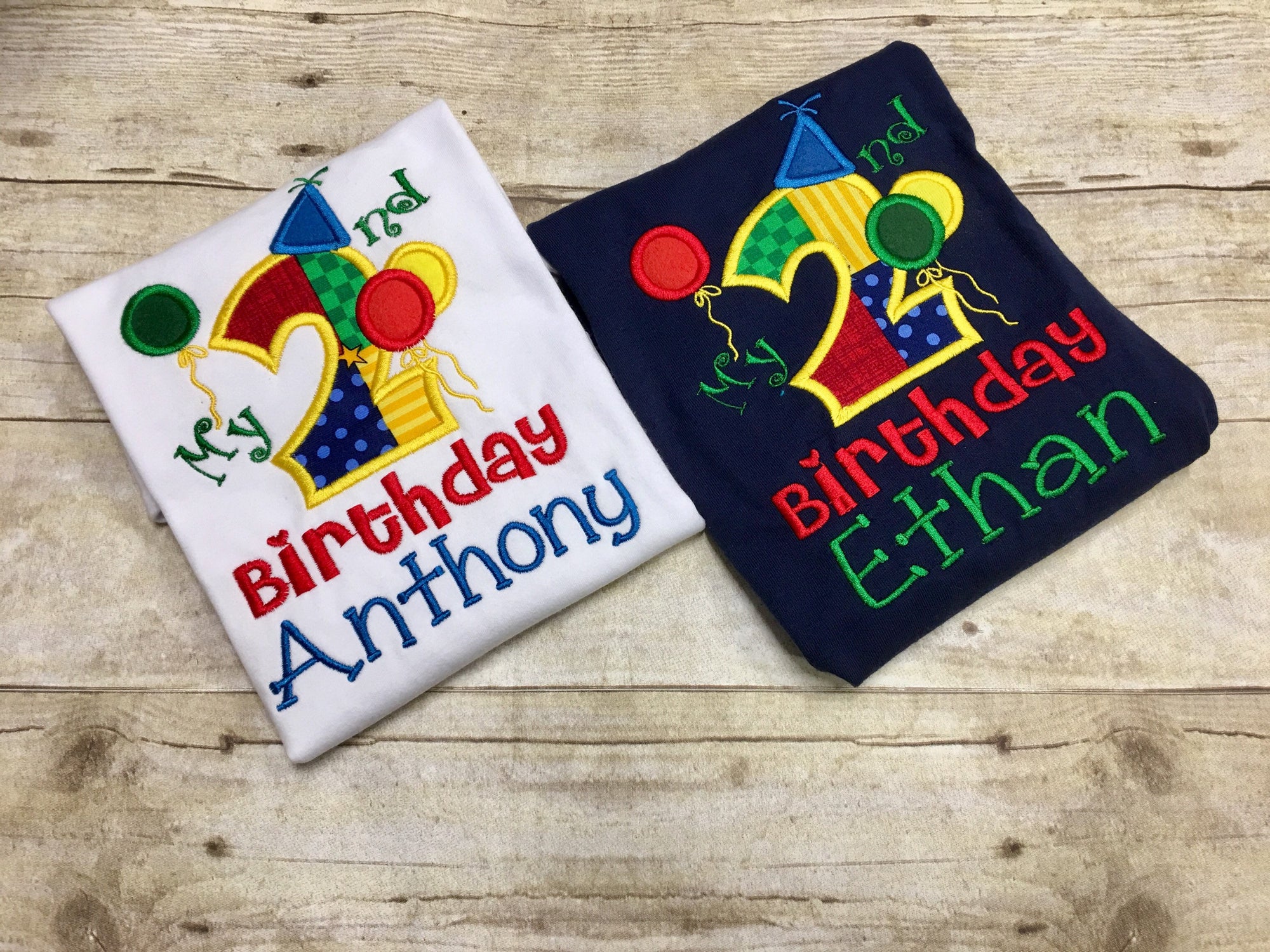 Boys Balloon Personalized Birthday Shirt