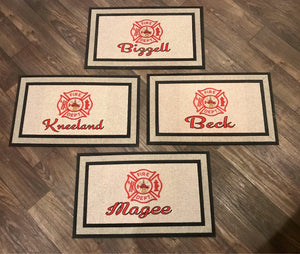 Firefighter Gift Personalized Door Mat