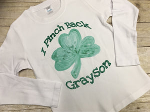 I Pinch Back Boys St Patricks Day Shirt