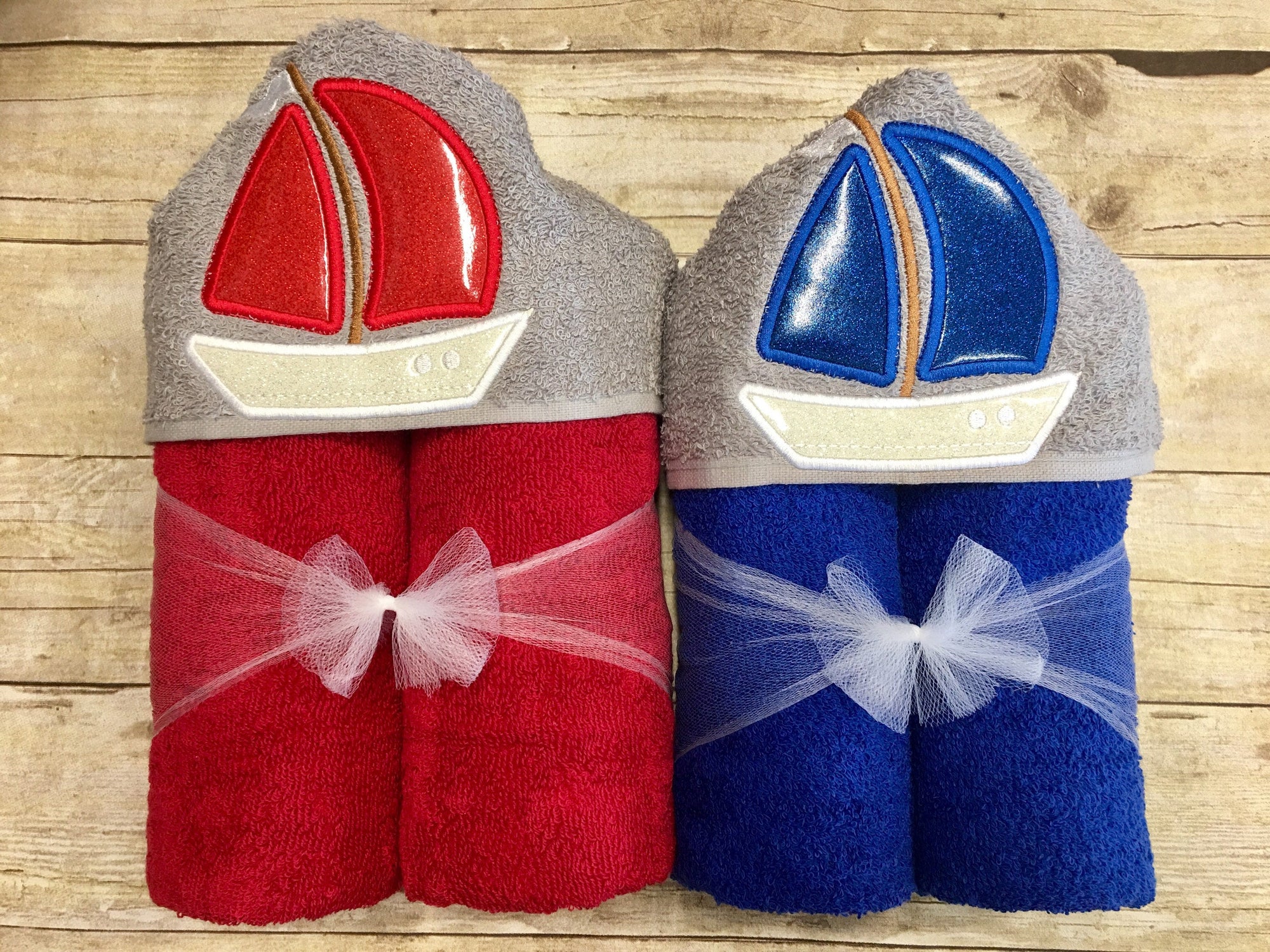 Sailboat Hooded Towel