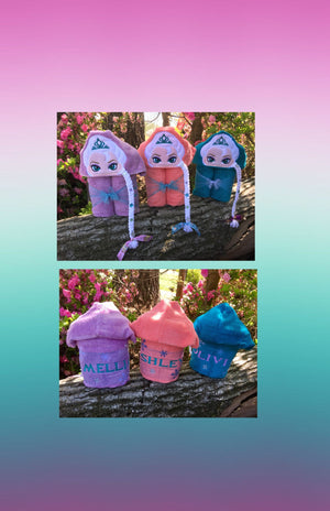 Personalized Elsa Inspired Hooded Towel