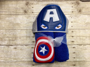Personalized American Superhero Inspired Hooded Towel
