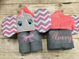 3D Elephant Hooded Towel