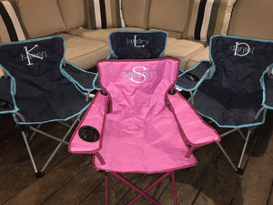 Monogrammed Folding Chair