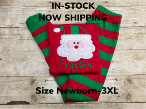 Santa Christmas Pajamas Matching Family Personalized