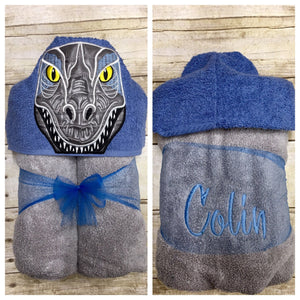Dinosaur Hooded Towel