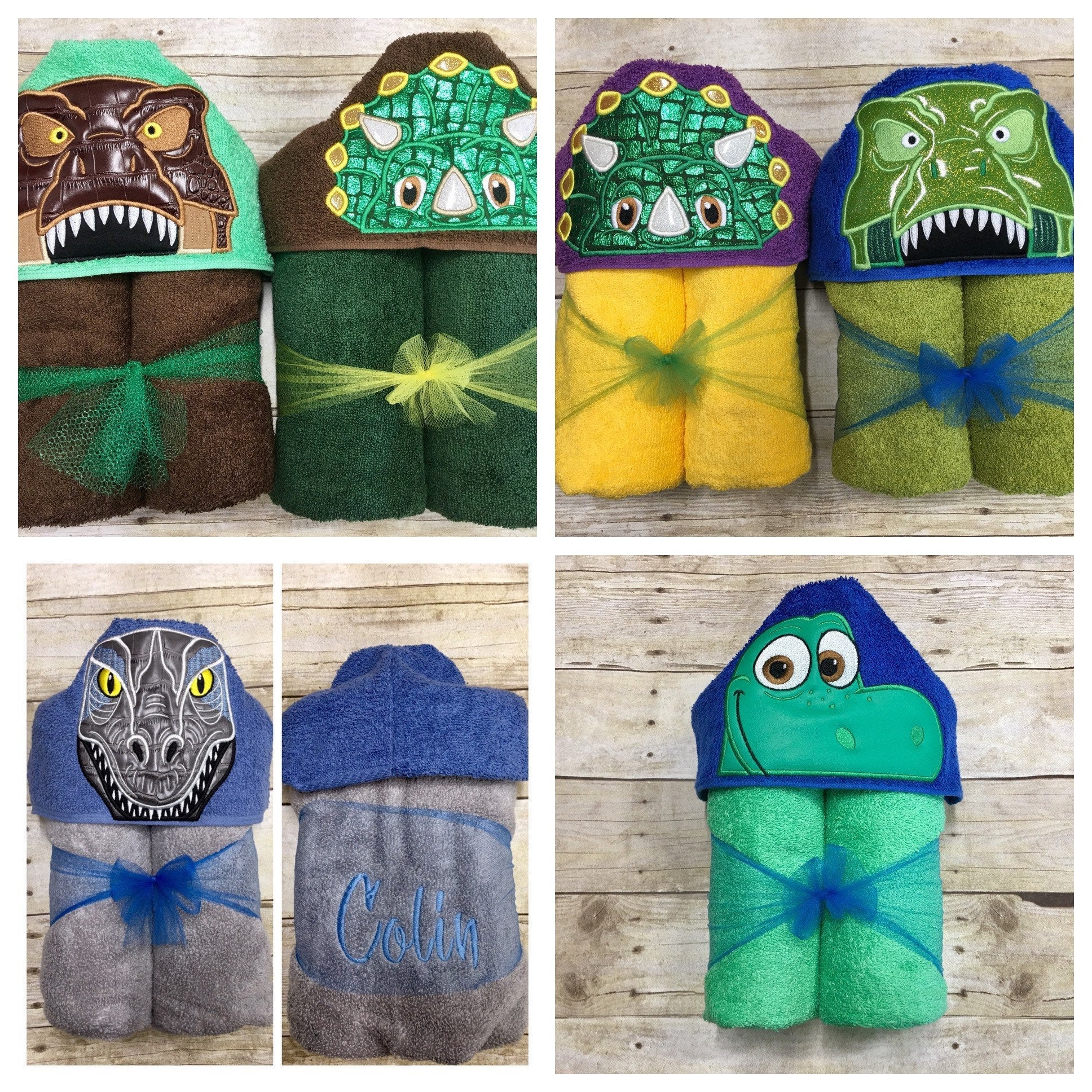 Dinosaur Hooded Towel