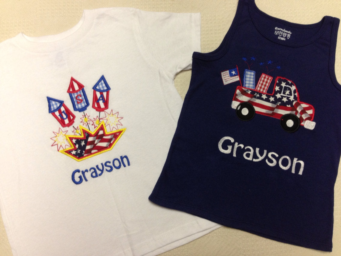 Personalized Fourth of July shirts