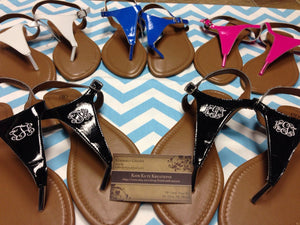 Monogrammed Sandals