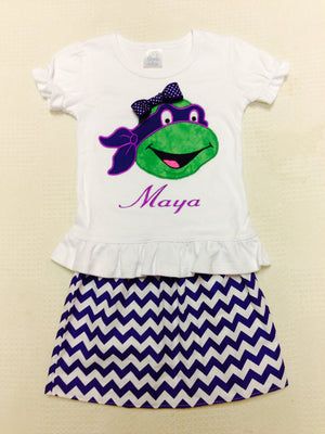 Girls TMNT Birthday Shirt