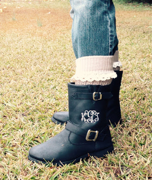 Women's Monogrammed Boots