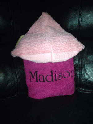 Personalized Sky Pup Hooded Towel