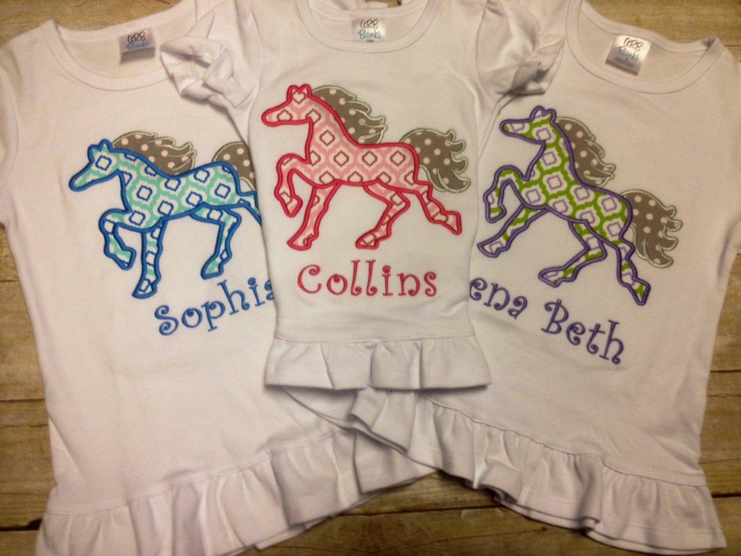 Personalized Girls Horse Shirt