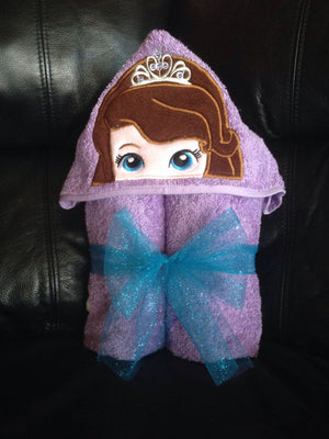 Personalized Sofia the First Inspired Hooded Towel