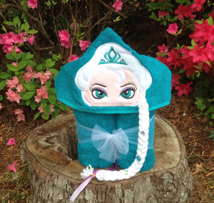 Personalized Elsa Inspired Hooded Towel