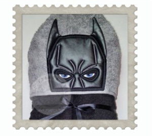 Personalized Bat Superhero Inspired Hooded Towel