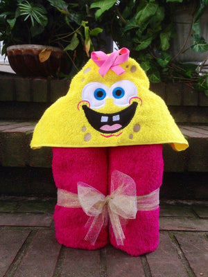 Sponge Girl Inspired Hooded Towel