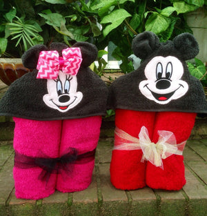 Mouse Clubhouse Hooded Towels