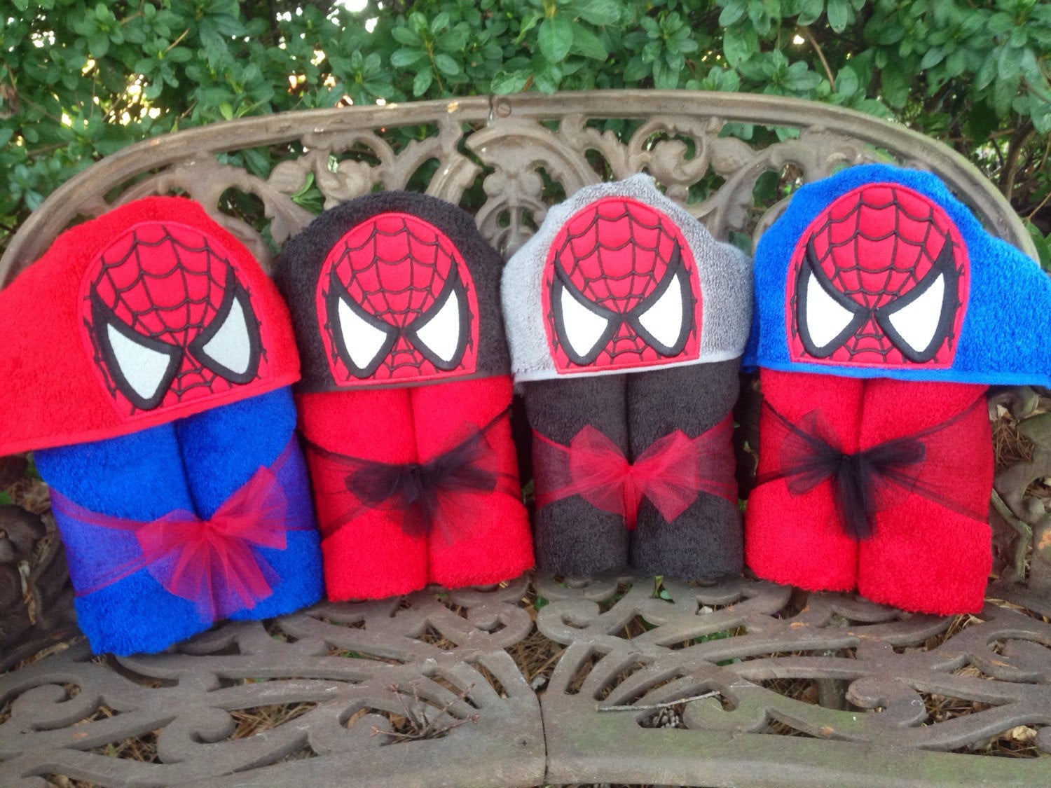 Spiderweb Super Hero Hooded Towel