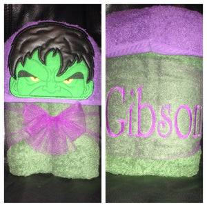 Hulk Inspired Hooded Towel